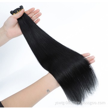 XCCOCO Hair Wholesale Remy Human I Tip Hair Extensions Double Drawn 100% Russian Human Itip Hair Extensions